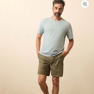 FAHERTY Sunwashed Organic Cotton T-Shirt Tee Mens XXL Hull Teal Green